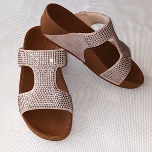 Fitflop Rokkit womens jeweled slide lightweight sandal